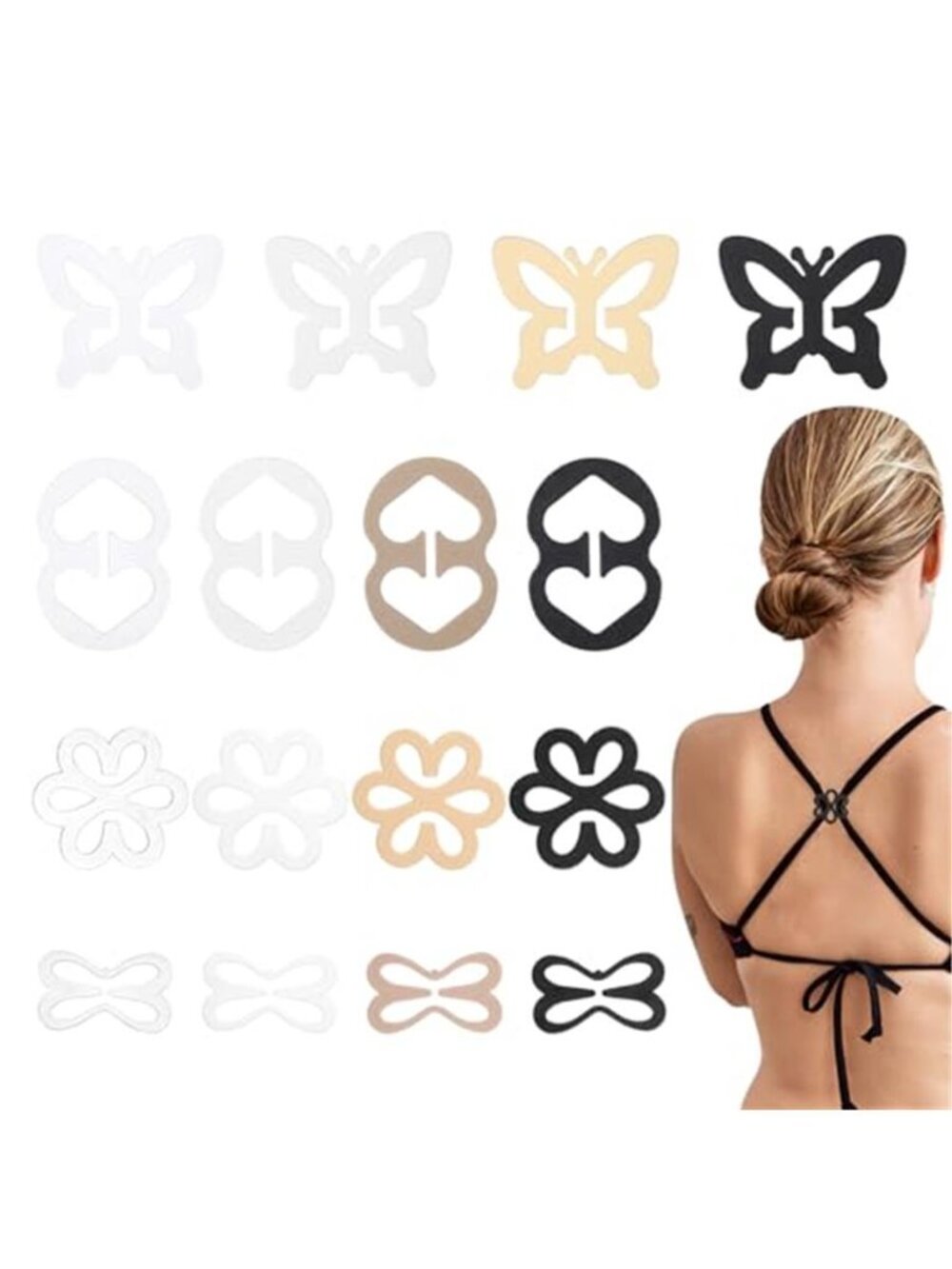 16PCS Bra Strap Clips, Bra Clips to Make Racerback, Bra Strap Holders